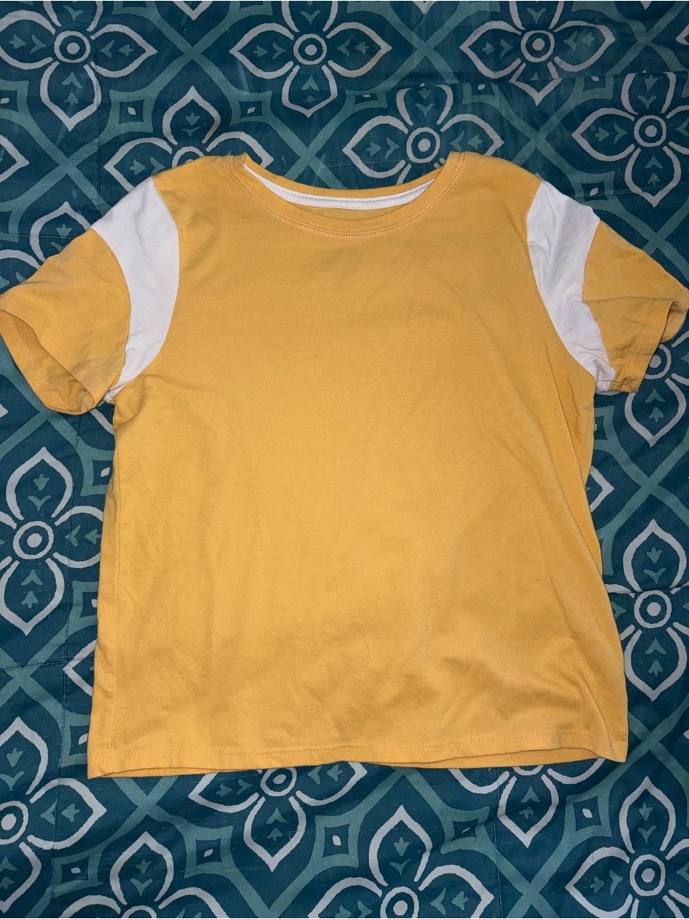 SO Girls Mustard Yellow Varsity Tee.